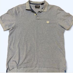 Chaps Light Blue Gray Polo Shirt for Men
